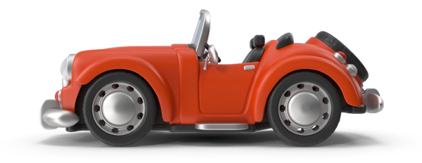 3D sports car